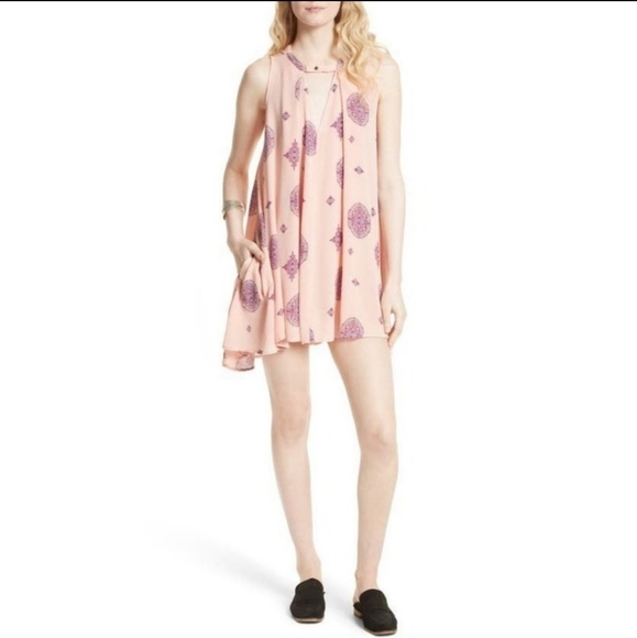 Free People Tree Swing Sleeveless Mini Tunic Dress Boho - Picture 7 of 7